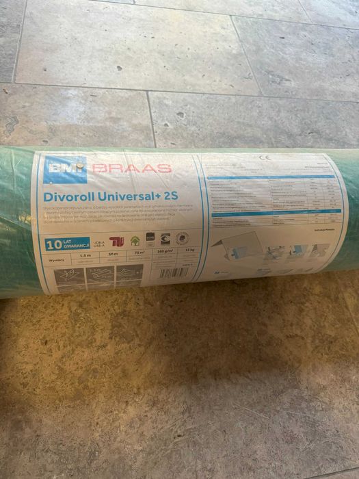 Membrana BRAAS DIVOROLL Universal+ 2S - 75 mkw z paskiem klejącym