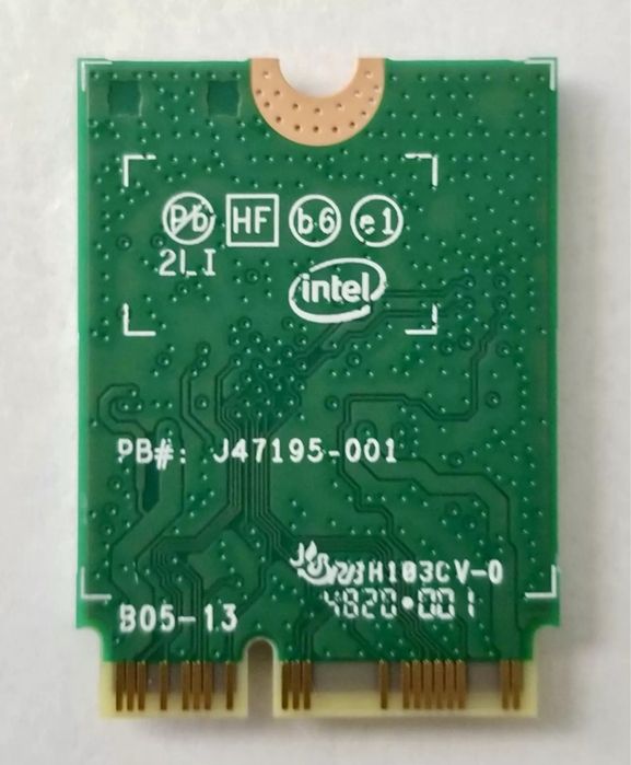 Двухдиапазонный WiFi модуль адаптер Intel 9560NGW WiFi+Bluetooth 5.0