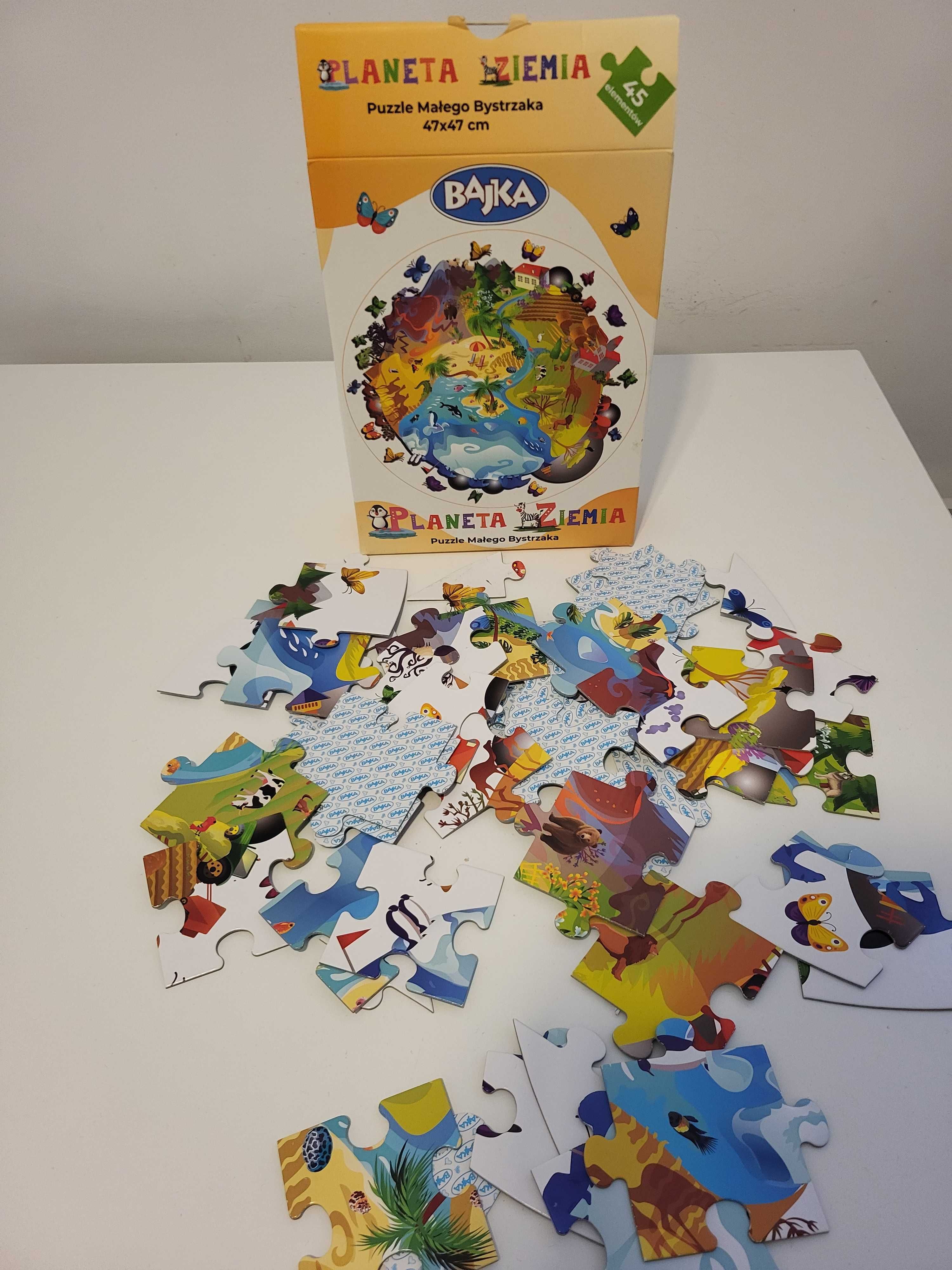 Bajka - Planeta ziemia - puzzle małego bystrzaka , stan idealny , +3