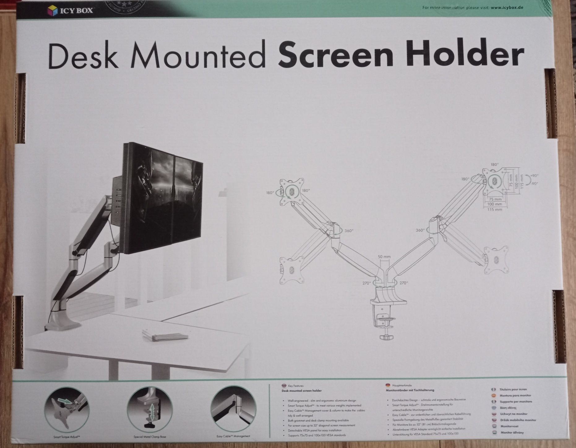 Подставка для мониторов Raidsonic IB-MS504-T Monitor Mount