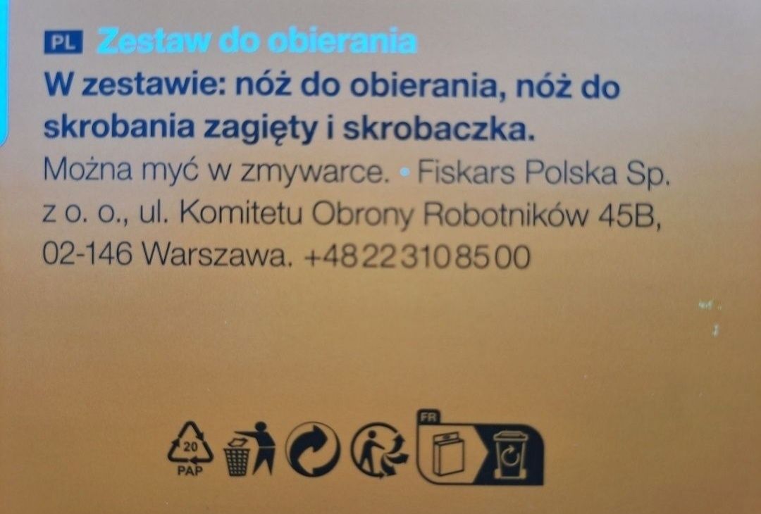 Zestaw noży FISKARS Essential 3 elementy nowe okazja na prezent