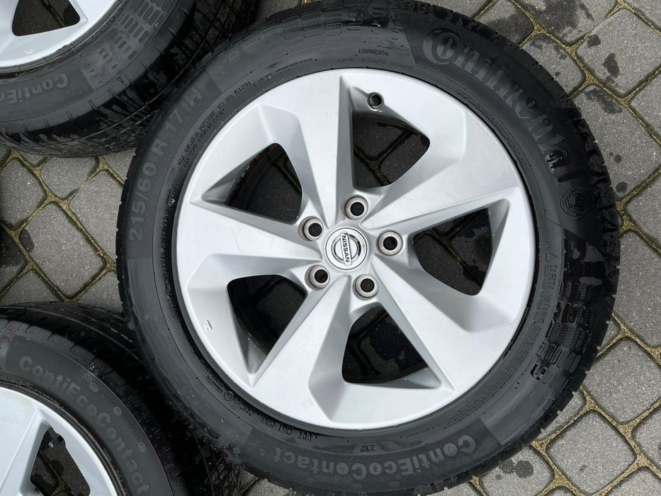 Felgi17 5*114,3 oryg Nissan Qashqai czujniki opona lato 6mm kpl