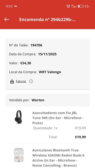 Fones bluetooth Xiaomi buds 6 active