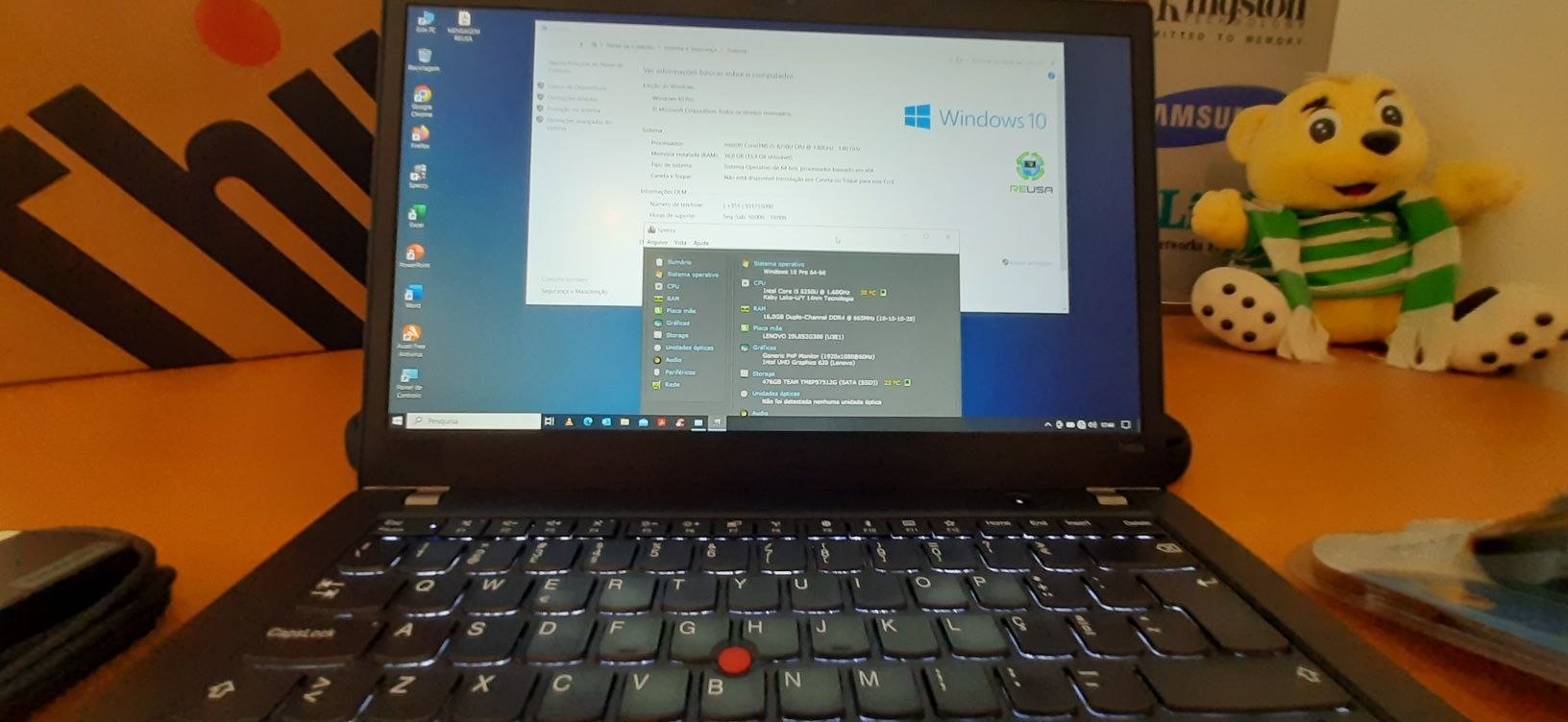 Lenovo ThinkPad T480s Touch 14.1" 8ªG|i5-8250u|16G|NVMe-512G|R+M|W11