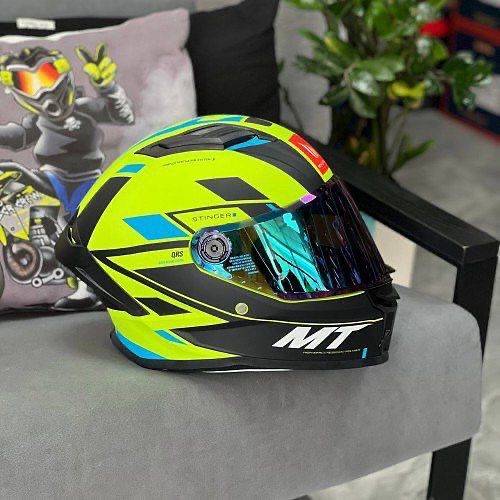 Мотошолом MT STINGER 2 Zivze Matt Yellow шлем мт стінгер 2 жовтий dot