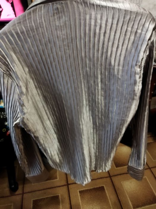 Сорочка атласна сіра