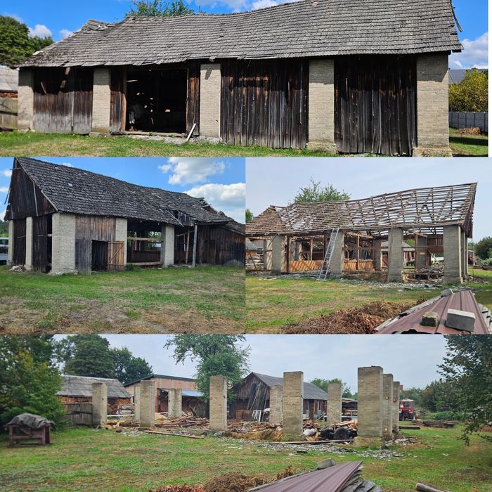 Stara Stodoła, Deski, Belki, Rozbiórka, Wymiana