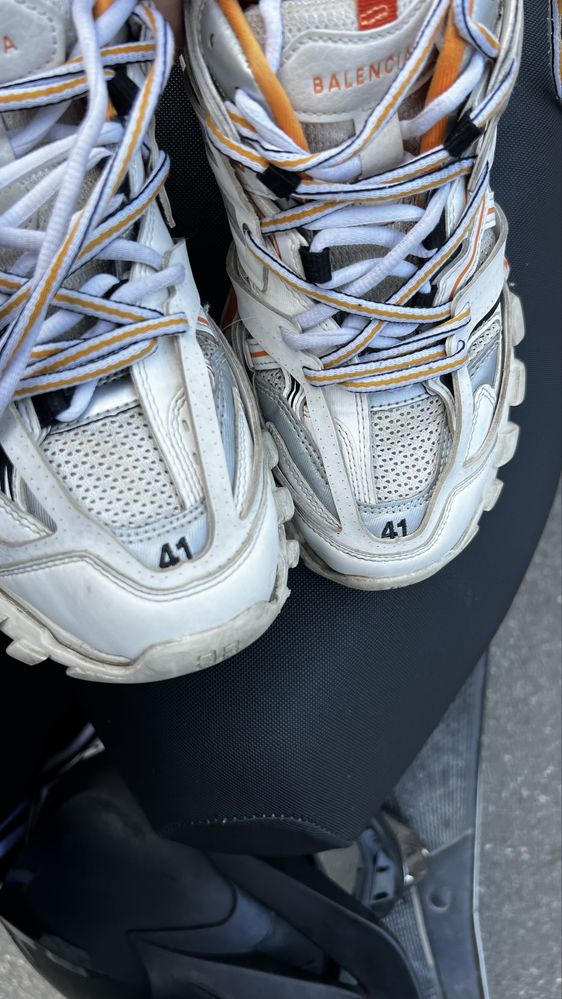 кросовки Balenciaga track 1 біло оранжеві legit нету стелек