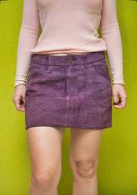 Spódnica H & M zamszowa fioletowa rozmiar 38
