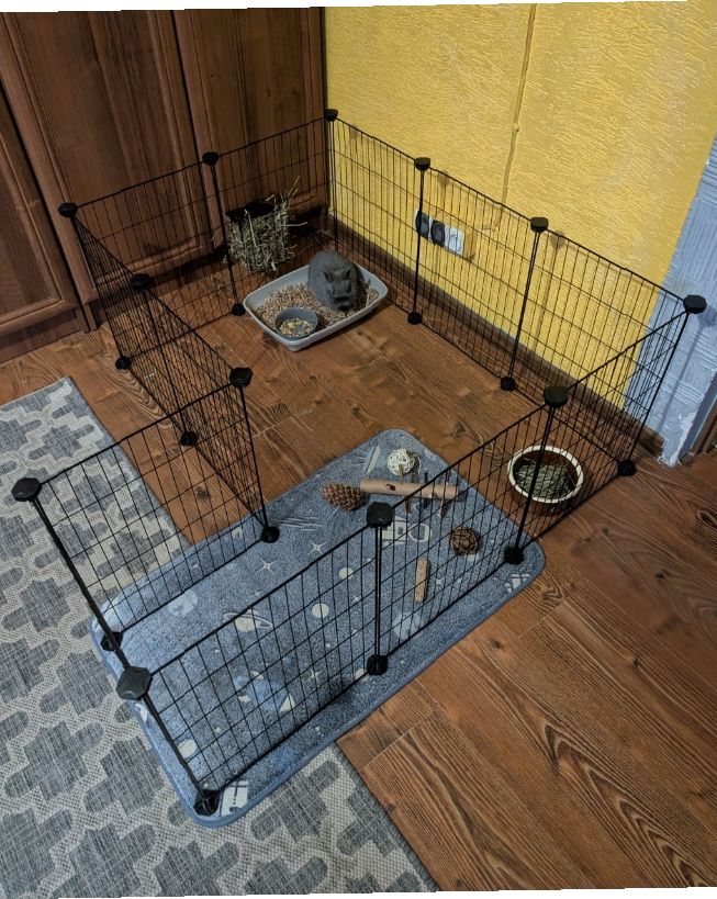 Klatka kojec dla małych zwierząt zagroda 46x143x73 cm wybieg siatka
