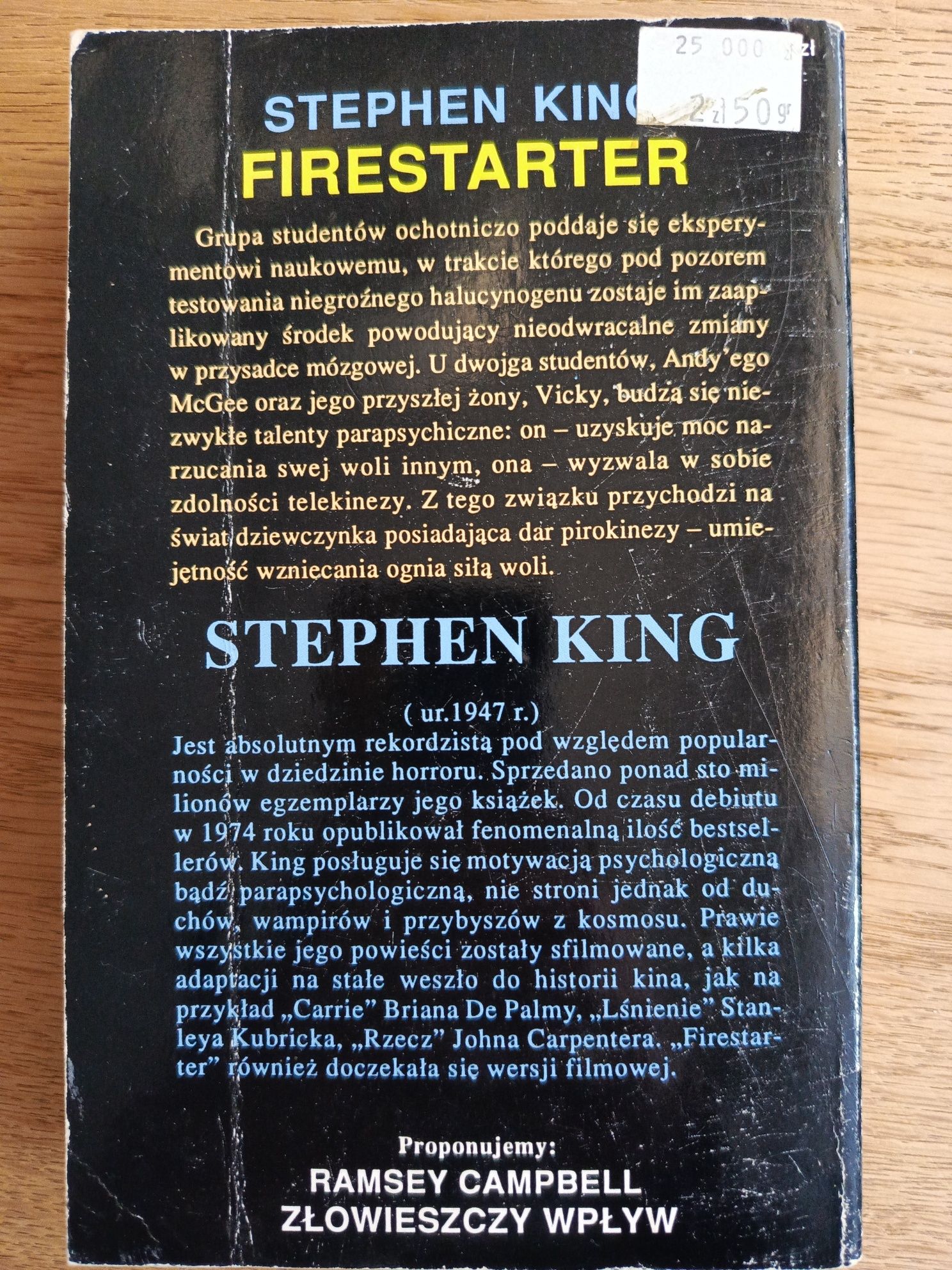 Stephen King "Firestarter"