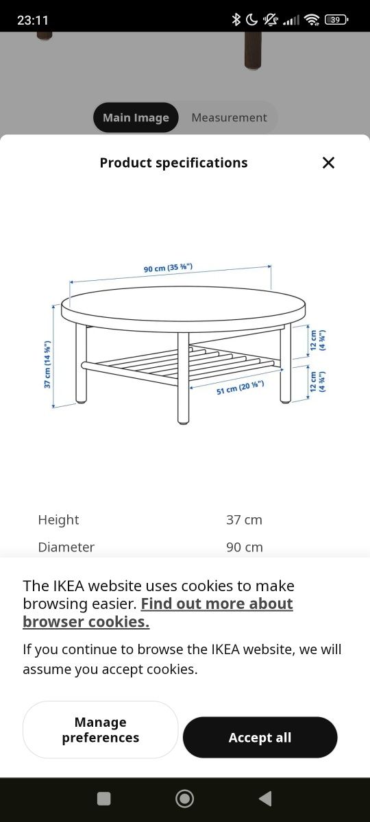 Mesa Listerby IKEA
