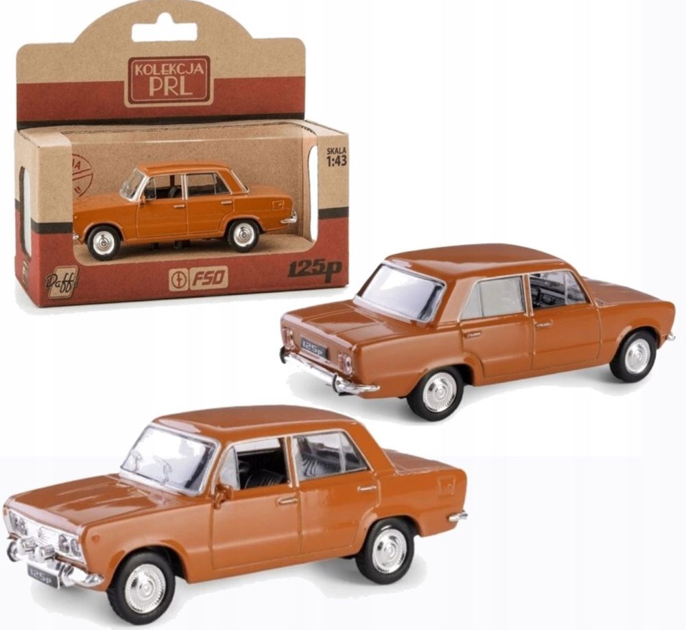 Samochód Fiat 125p kolekcja PRL model Daffi K-588