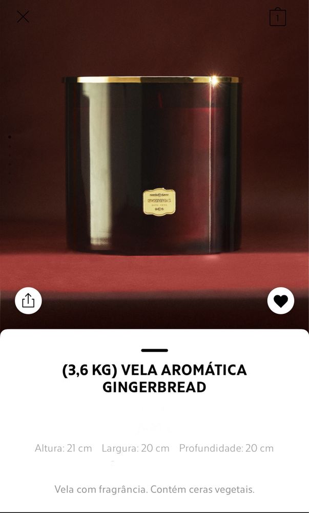 (3,6 KG) Vela Aromática Gingerbread Zara Home