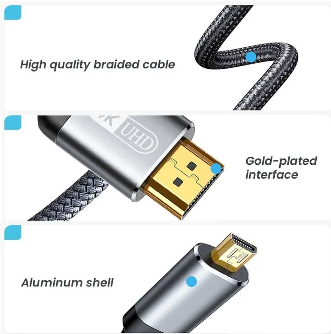 Кабель Mini  / Micro HDMI - HDMI 2.0 4K