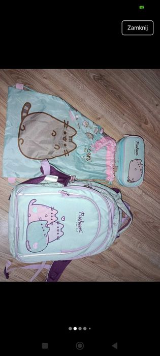 Pusheen zestaw plecak piórnik worek