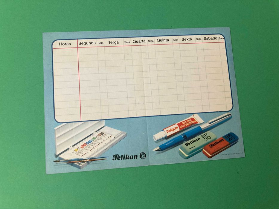 Horário Escolar da Pelikan Anos 80