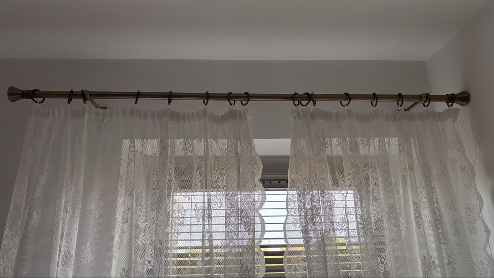 Karnisz z kółkami, bez „żabek” 120 cm