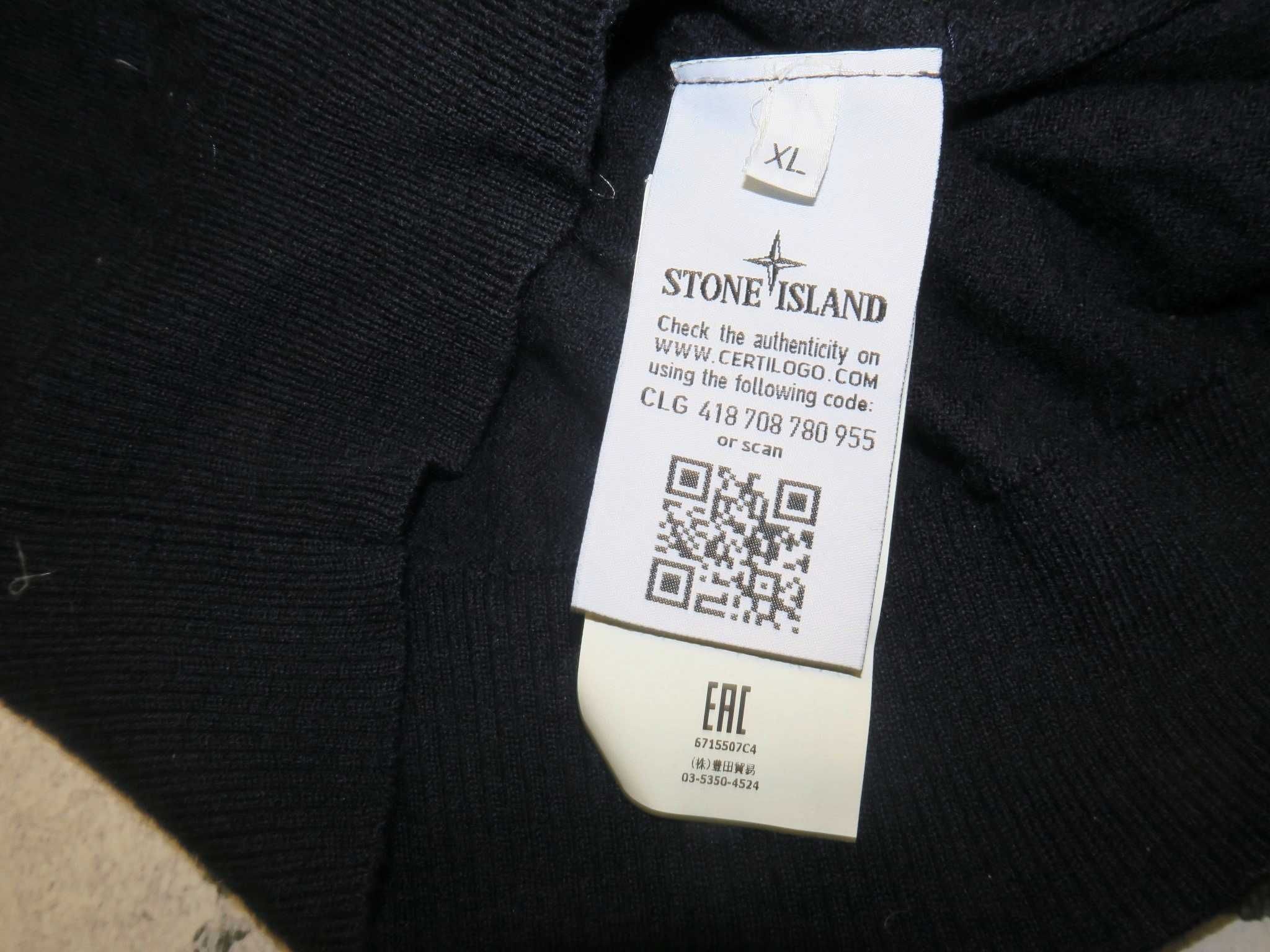 Stone Island sweter wełniany z patką M/L