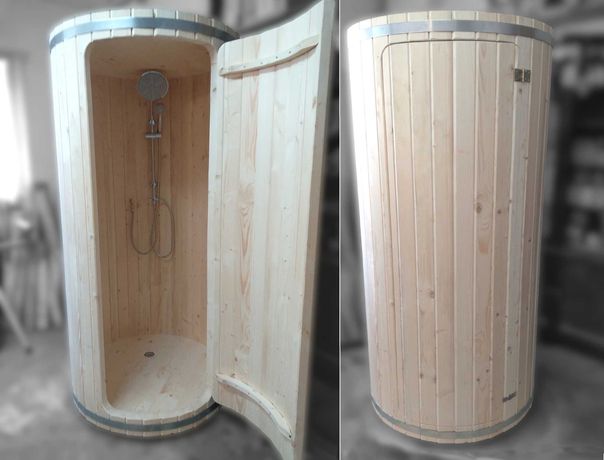 KABINA Prysznicowa Ogrodowa PRYSZNIC drewniany + Deszczownica