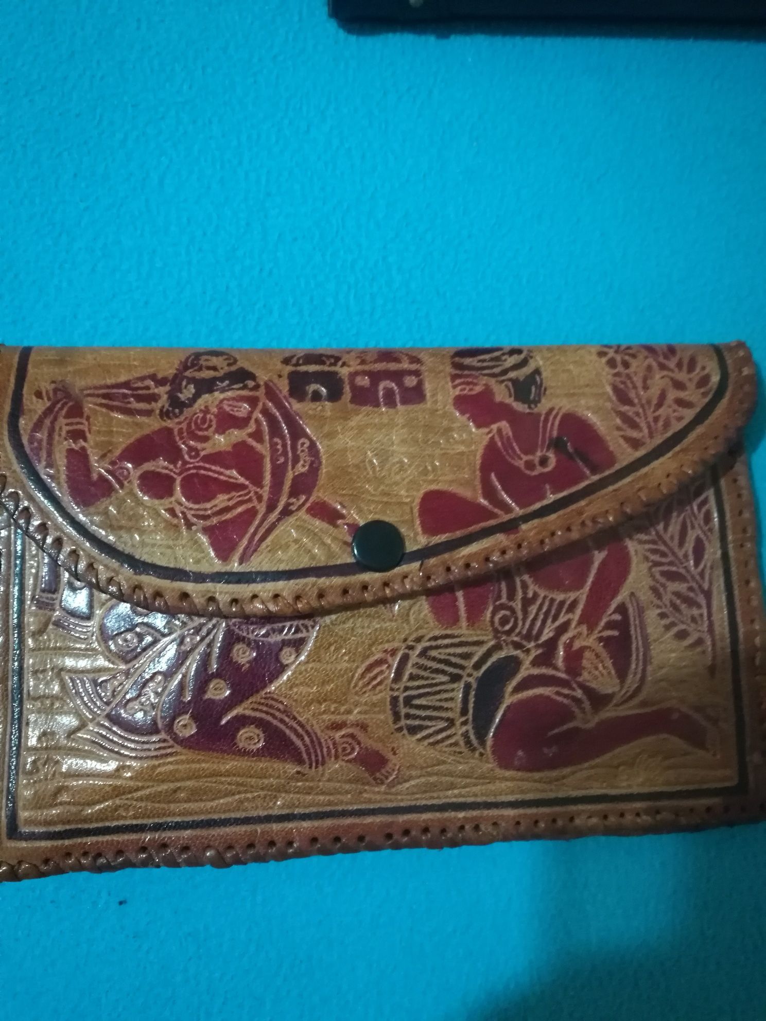 Carteira em pele genuína México