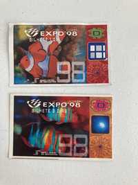 2 Bilhetes Originais Expo98