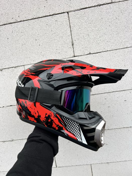 Мотошлем, эндуро шлем, кроссовый шлем, вело шлем, шлем для мотоцикла