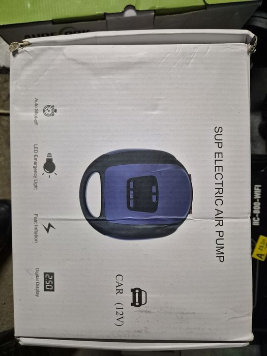 ELEKTRYCZNA POMPKA SUP 20 PSI 12V auto-stop do desek, kajaków i matera