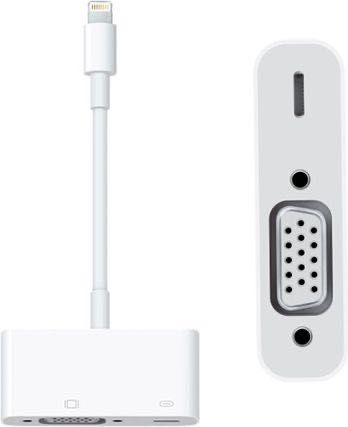 Adapter USB Apple Lightning D-Sub (VGA), Biały (MD825)