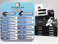 Нові SSD Диски M2 Nvme/Sata III 128/256/360/480/512/1TB