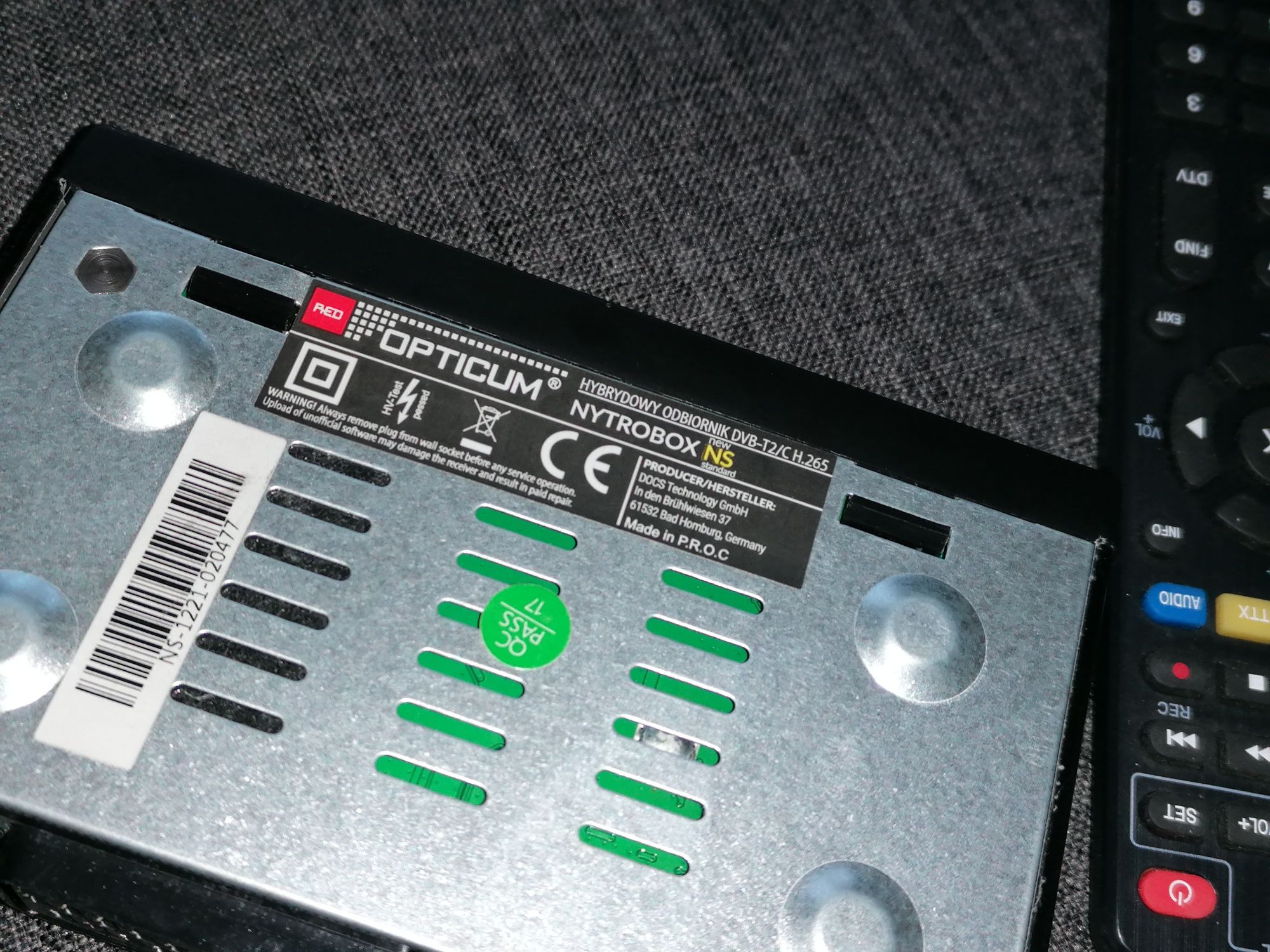 Dekoder dvb-t2 h.265 HEVC Opticum tuner