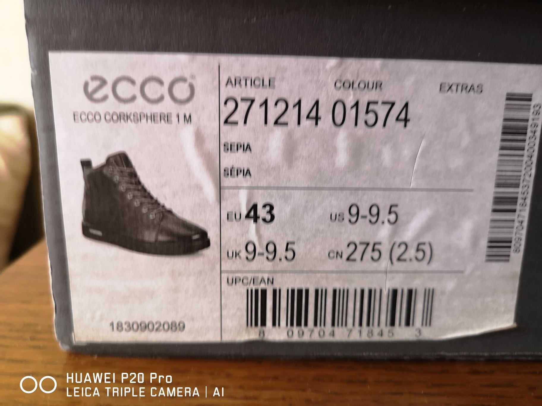 Продам фирменные ботинки ECCO CORKSPHERE 1M, оригинал.