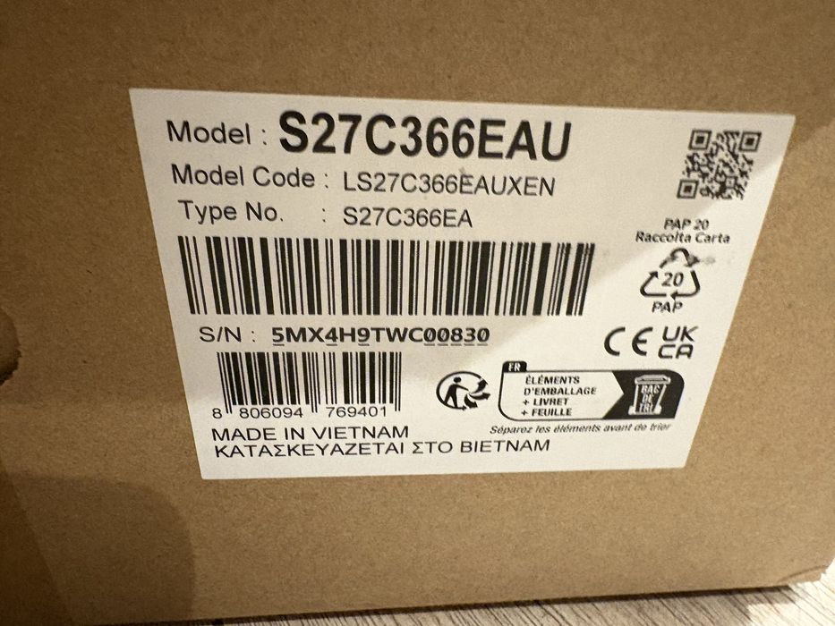 Monitor samsung 27’’ 144Hz