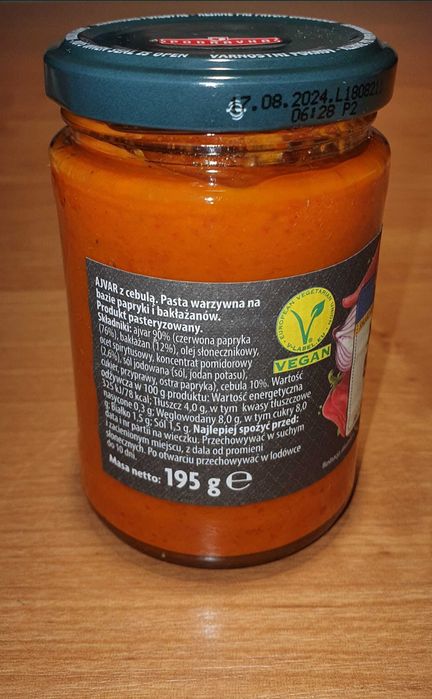 12x AJVAR z cebulką 195g, PODRAVKA pasta na bazie papryki i bakłażanów