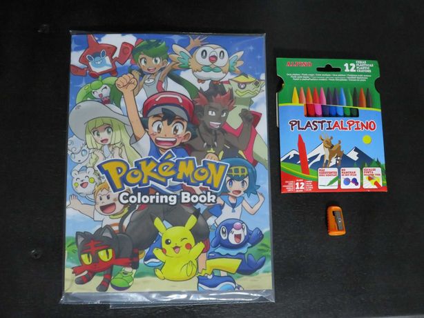 Livro Pokemon para pintar + oferta caixa lapis cera Novo e Selado