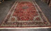Tapete oriental PERSA de TABRIZ, Lã s/Algodão (295cmx195cm, nós finos)
