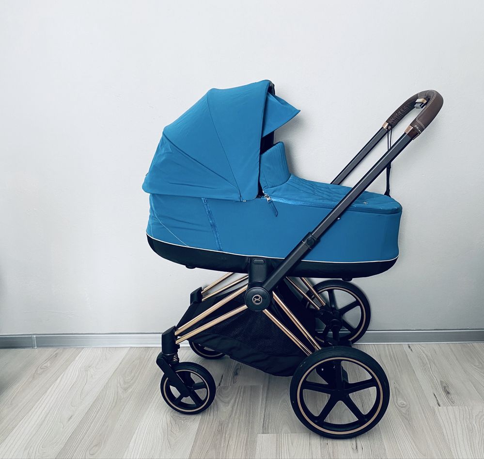 Wózek 3w1 Cybex Priam Rose Gold z fptelikiem Cybex Cloud Z