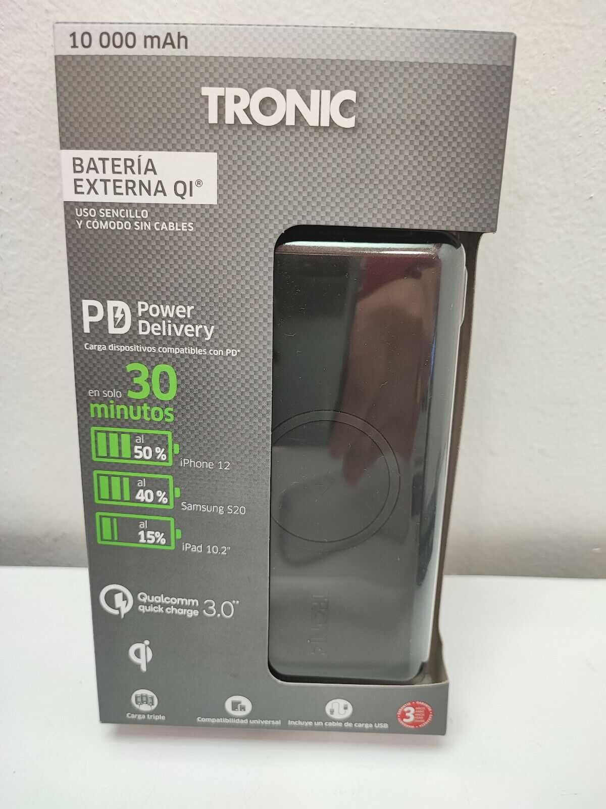 Power bank Tronic павербанк Quick Charge 3.0 бездротова зарядка