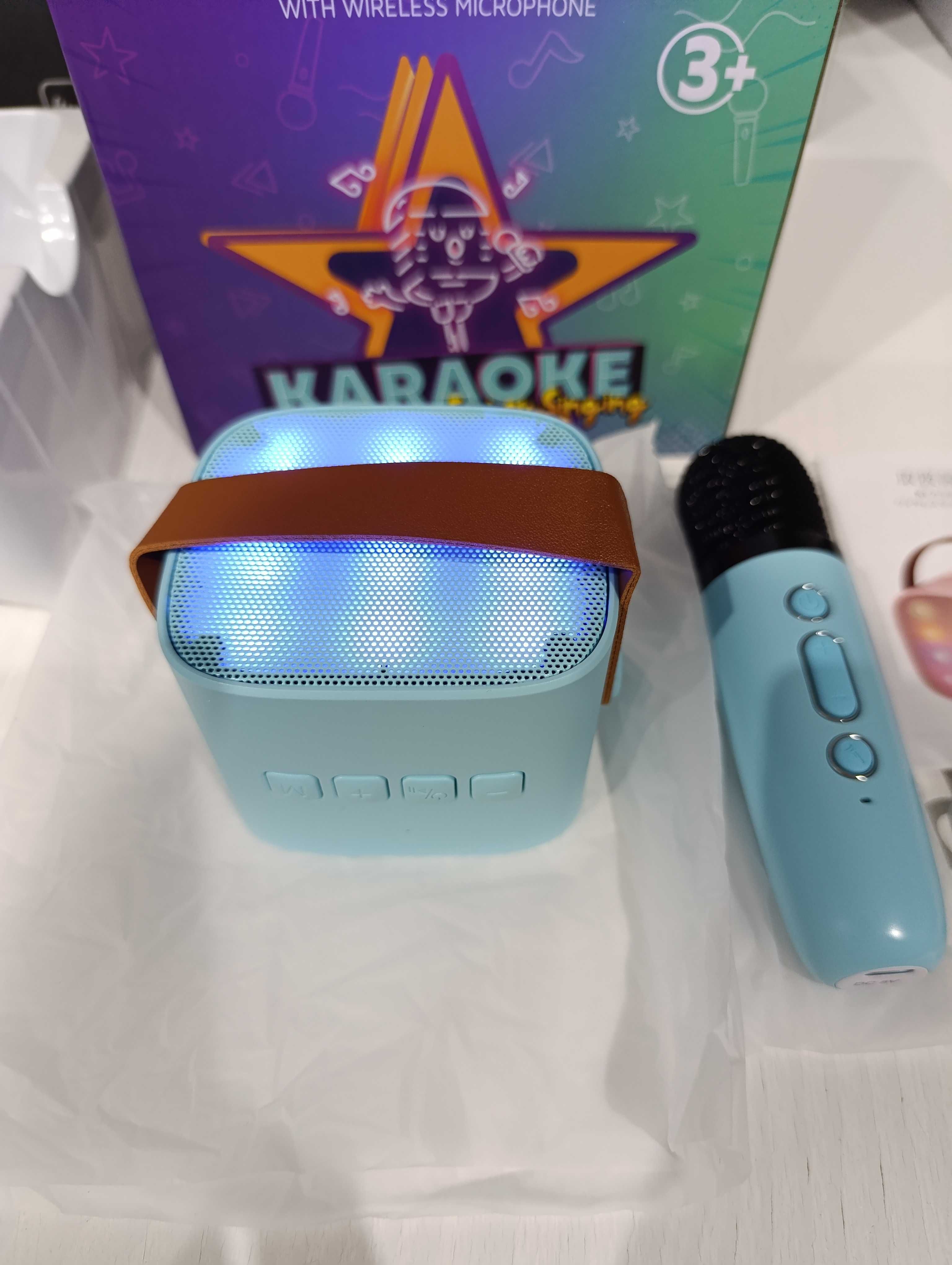 Zestaw karaoke, głośnik, mikrofon, modulator głosu