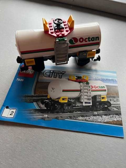 Lego city 7939 wagon cysterna czerwony train pociąg