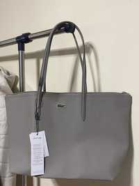 Bolsa Lacoste cinza