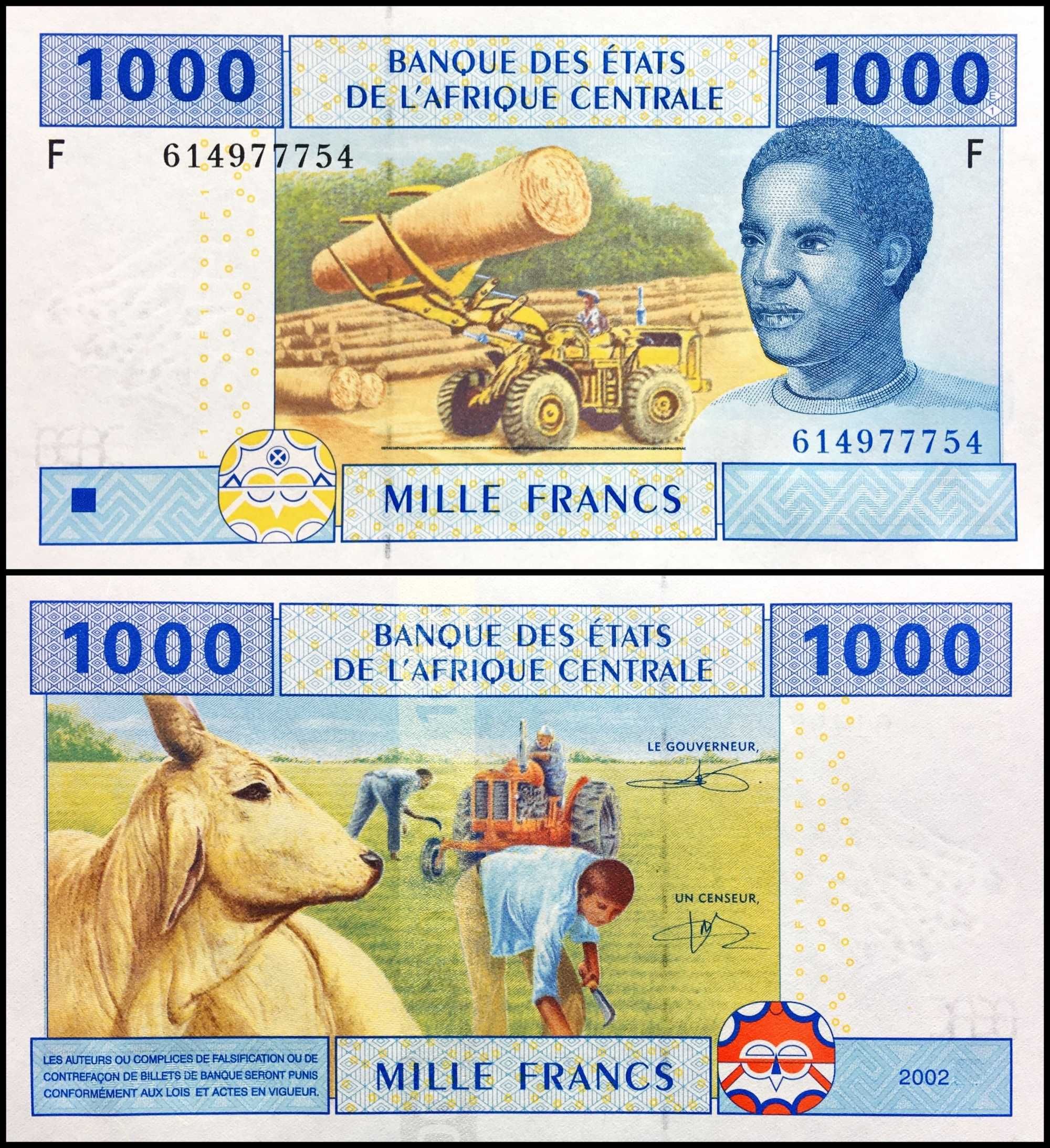 Gwinea Równikowa 1000 FRANKÓW UNC