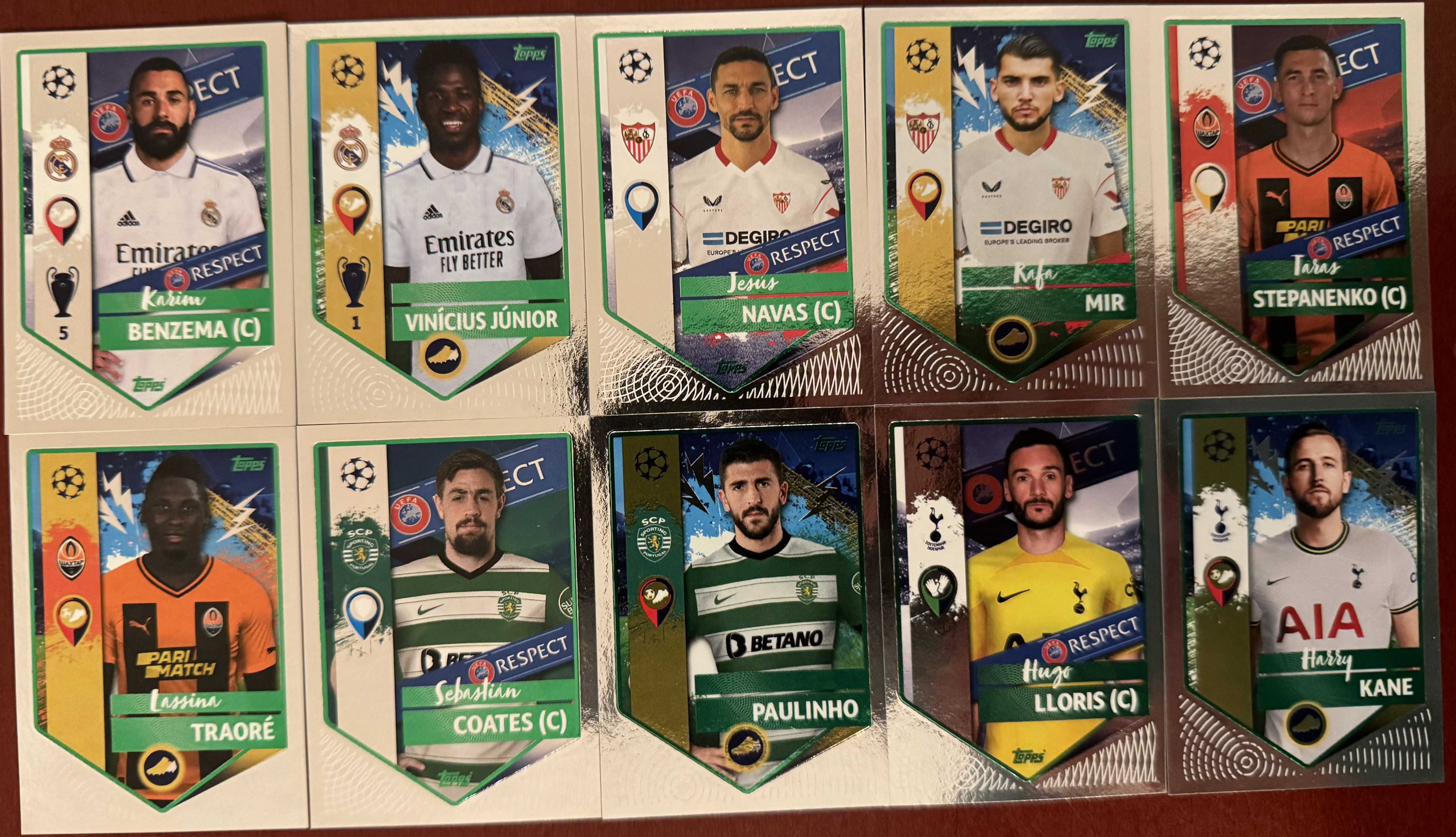 Topps UEFA Champions League 2022/23 Zielony równoległy naklejki (1sz)