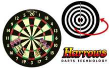 Tarcza tablica Harrow Family Paper Dart Game dwustronna + rzutki 6szt