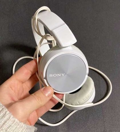 Słuchawki Sony przewodowe nauszne białe Warszawa Mokotów