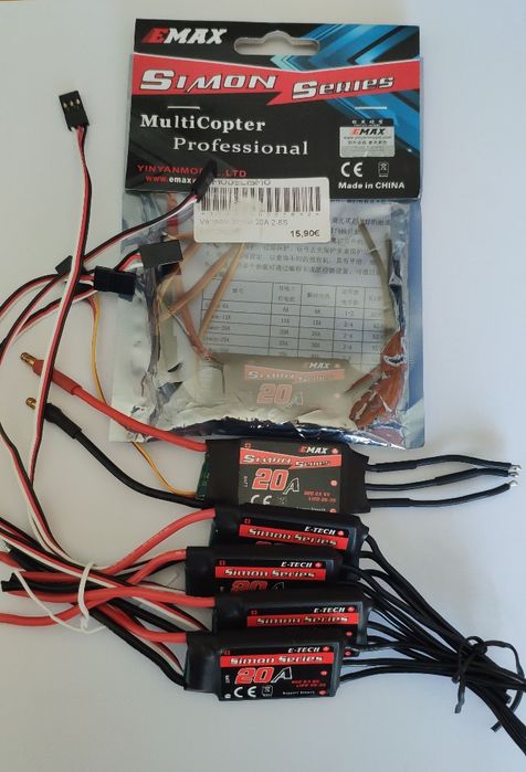 E-TECH Simon Series ESC 20A BEC 2A5V LiPo 2S-3S 1