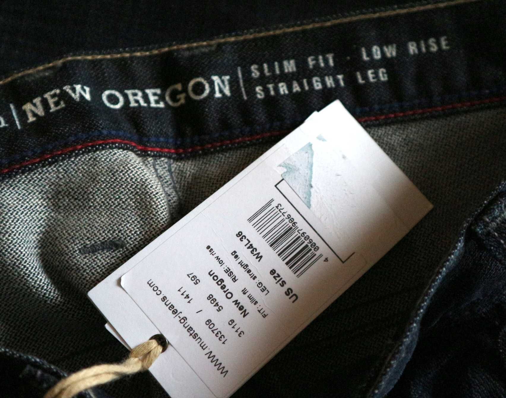 Mustang New Oregon spodnie jeansy W34 L36 pas 2 x 44 cm