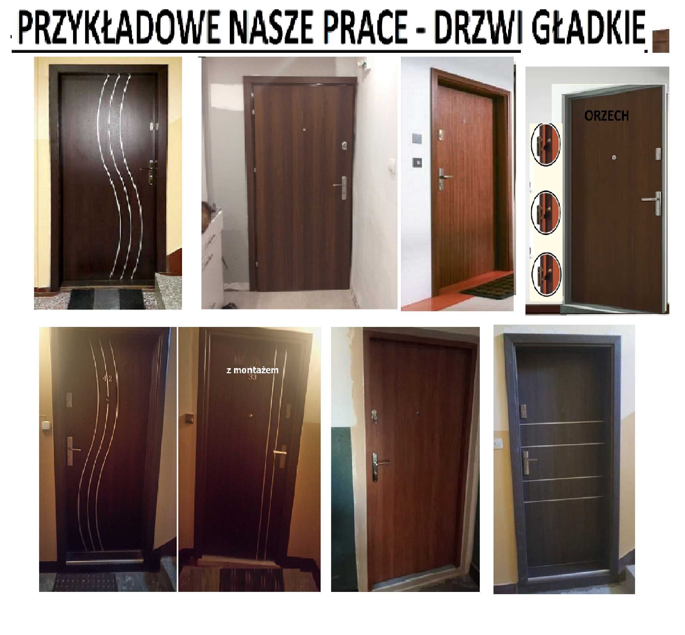 Drzwi zewnętrzne -wejściowe drewniane i metalowe z montażem TANIO