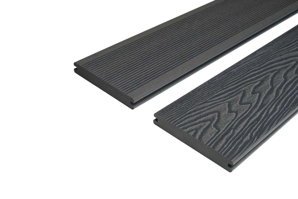 Deska tarasowa kompozytowa pełna, rysunek drewna MyDeck trzy kolory