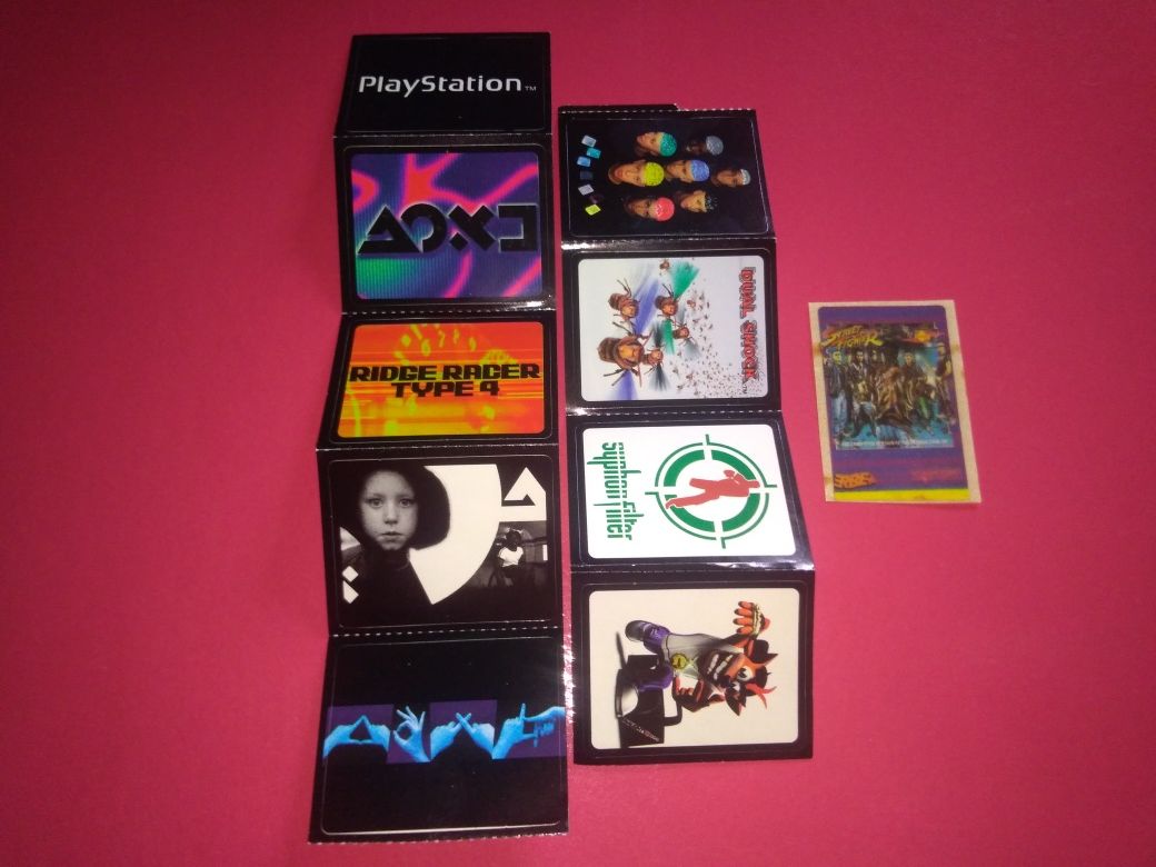 10 antigos mini autocolantes jogos PlayStation